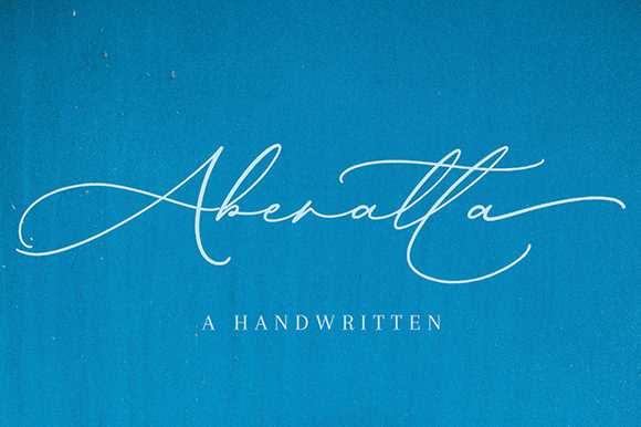 Aberatta: The Handwritten Font That Elevates Your Craft