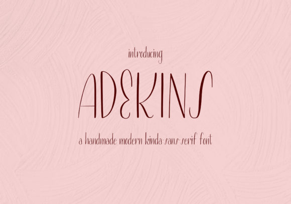 Adekins: A Delicate Script Font for Editorial Design and Branding