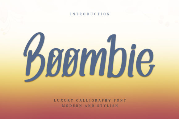 Boombie: A Script Handwritten Font for Luxurious Branding and Campaign Design