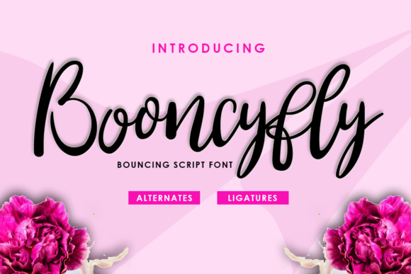 Booncyfly: A Script Handwritten Font for Editorial Design