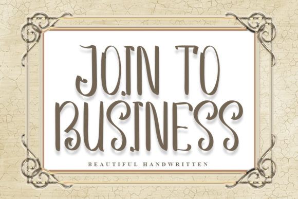 Join to Business: A Font for Elegant Editorial Design