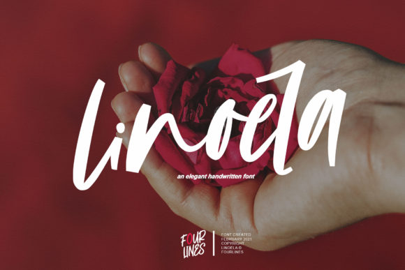 Linoela: A Script Handwritten Font for Creative Makers