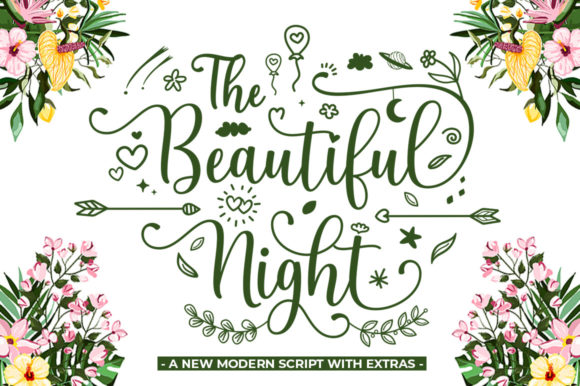 The Beautiful Night: A Script Handwritten Font for Elegant Branding