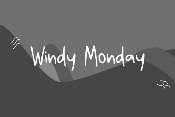 Windy Monday: A Script Handwritten Font for Creative Campaigns